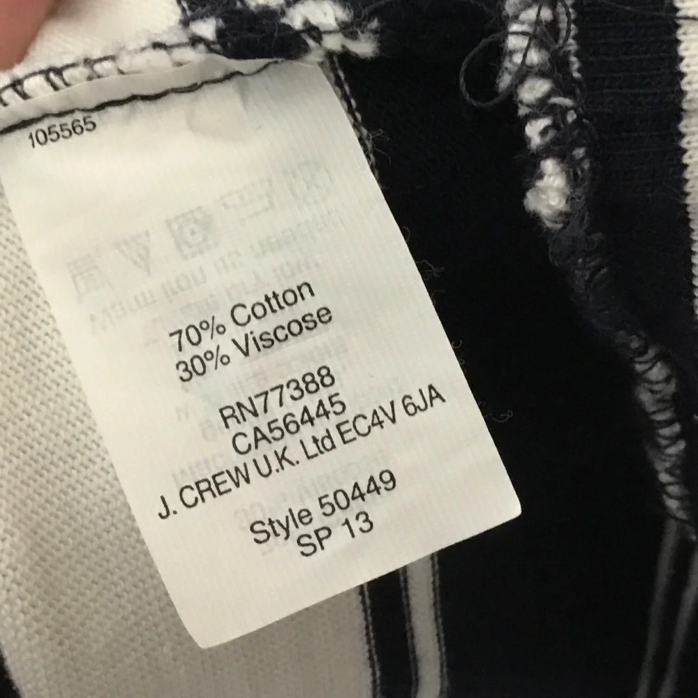 J.Crew Navy & White Striped Tank Dress - S